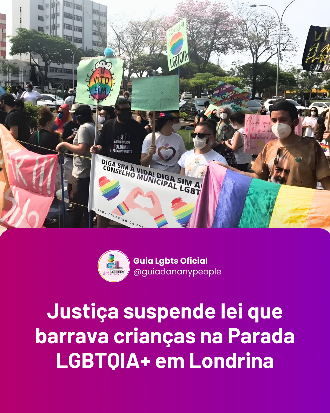 Justiça suspende lei que barrava crianças na Parada LGBTQIA+ em Londrina