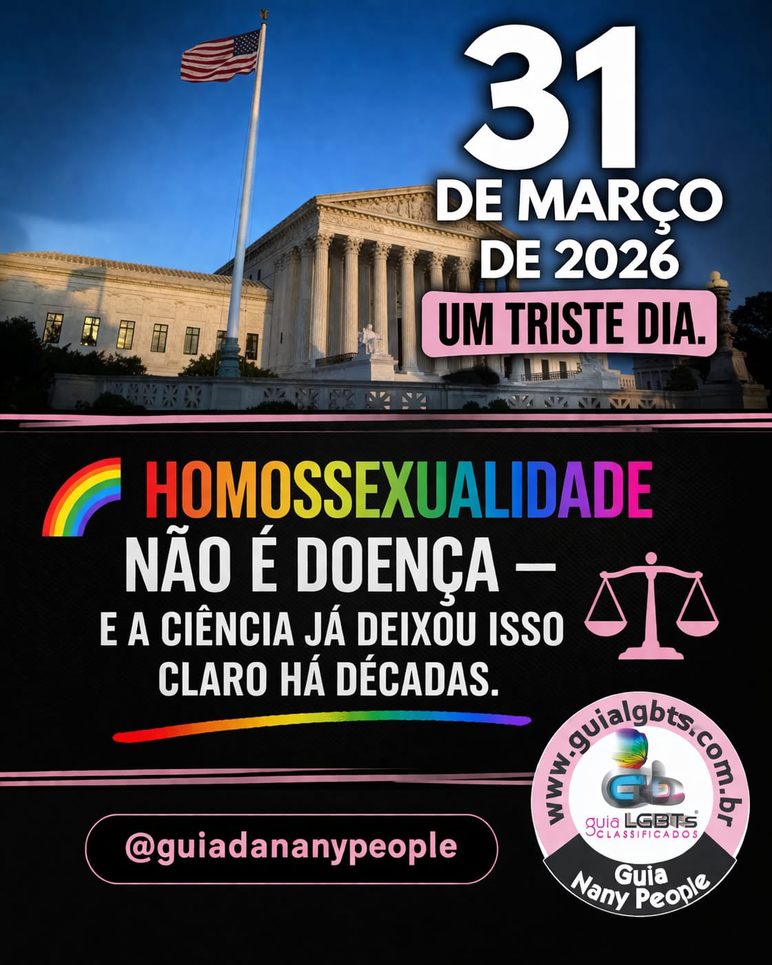 ?⚖️ Homossexualidade não é doença — e a ciência já deixou isso claro há décadas